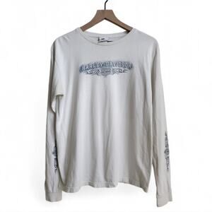 Harley Davidson Long Sleeve T-Shirt Size Medium Houston, TX Mancuso White